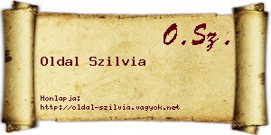 Oldal Szilvia névjegykártya